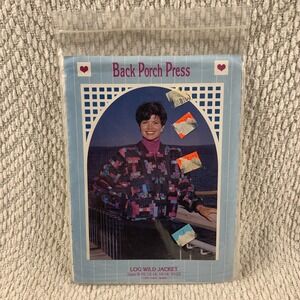 NEW Log Wild Jacket SWEATSHIRT Craft Pattern BACK PORCH PRESS SZ 8-22  PLUS SIZE